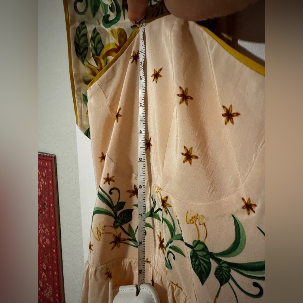 FARM Rio pink botanical beauty shoulder bow midi dress. NEW CONDITION - Picture 12 of 16